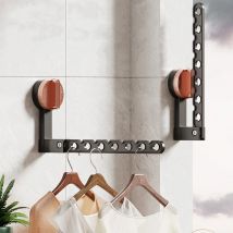 Saugnapf Indoor Outdoor Klapp Wäscheleine Wand Badezimmer Kleidung Trocknen Rack Tragbare Kleiderbügel Haken Lagerung