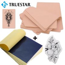 Kit di carta per trasferimento di pelle e tatuaggi per pratica del tatuaggio Pelle finta bifacciale con set di carta per stencil Fornitura di tatuaggi per trucco permanente