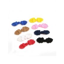 2025 New 10 Pairs Beaded Chinese Frog Closure Buttons Knot Fastener Sewing Handmade Craft