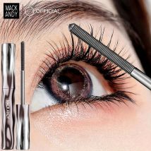 MACKANDY Wasserdichte 3D-Verlängerungs-Mascara, schwarze Wimpernverlängerung, Wimpernbürste, langlebige Seiden-Mascara, Kosmetik, Geschenk