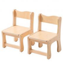 Robotime Robud Sedia in legno Set di 2 sedie per bambini in legno Robuste capacità di 250 libbre per bambini dai 3 anni in su