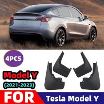 Für Tesla Modell Y 2021 2022 2023 4PCS Auto Schmutzfänger Vorne Hinten Rad Kotflügel Spritzschutz Kotflügel Externe schmücken Zubehör