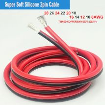 8awg 10awg 12awg 0,08 mm cynowany drut miedziany 14awg 16awg 18awg 20awg 22awg 24/26/28awg elastyczny drut silikonowy do samochodów RC, dronów