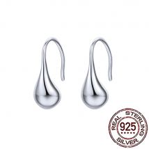 CWWZircons Haken-Ohrringe aus 925er-Sterlingsilber, schlichtes Tropfen-Design, für Damen, schick, täglich, Party-Accessoires, Schmuck, Geschenke, SE095