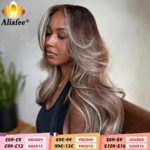 Balayage Blonde Highlight 12A Grade Körperwelle 13x6 Spitze Frontal Brasilianische Echthaarperücken für Frauen Braun Blonde Spitzenperücken