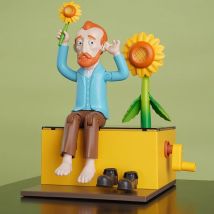 Van Gogh Großer Künstler Die Gelenke können bewegt Actionfigur Handschüttelspielzeug Berühmtes Gemälde Trendiges Geschenk Desktop-Ornament Bewegliches Spielzeug