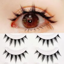 Yokpn New 5 Pairs Eyelashes Cos Dance Performance Eyelash Handmade Acrylic Cross Eyelash Female Japanese 3D Natural Lashes