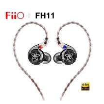 FiiO FH11 1DD + 1BA Driver ibrido Auricolare in-ear IEM Audio ad alta risoluzione con cavo staccabile da 0,78 mm Auricolari stereo HiFi cablati nascosti