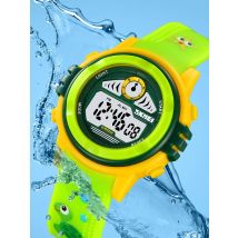 SKMEI Cute Cartoon LED Light Stopwatch Children Watch 50m Waterproof Kids Digital Wristwatches For Boys Girls Clock Alarm Clock
