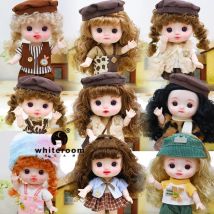 Fette Bjd Puppe 22 cm Klapp Puppe Großen Großen Kopf Nette Baby Spielzeug Mädchen Puppe Festival Geschenk Kinder Puppen für Mädchen Spielen Haus Kind Neue