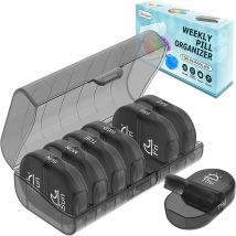 Serfeymi Weekly Pill Organizer AM PM, 7-Tage-Reise-Pillenetui für Vitamine und Ergänzungen