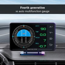 Neueste XS HUD OBD2 + GPS Head-up Display Wasser temperatur Öldruck Öltemperatur Turbolader G Wert Gyroskop LCD Display