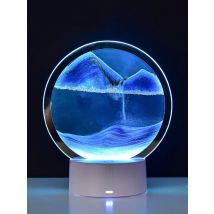 3D Moving Sand Art Picture Round Glass Deep Sea Sandscape Hourglass Quicksand Craft Flowing Sand Painting Office Home Decor Gift