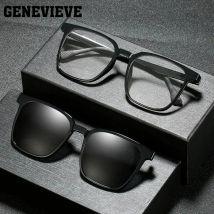 GENEVIEVE Neue männer Magnetische Clip auf Polarisierte Rezept Sonnenbrille Männer Nachtsicht Im Freien Fahren Sonnenbrille UV400 2190