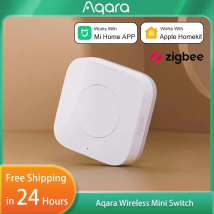 Interruttore Wireless Mini Aqara con Sensore Zigbee, Controllo Remoto Intelligente a Un Tasto, Compatibile con App Mi Home e Homekit