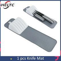 Organizator na noże premium z miękkim uchwytem, 5/11 miejsc, duża mata na noże, antypoślizgowy organizer do szuflady kuchennej na noże, narzędzia domowe.