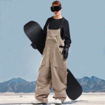 Winter Frauen Skifahren Hosen Winddicht Schnee Overalls Mann Lose Ski Hosen Outdoor Sport Wasserdichte Kleidung Snowboard Cargo Hosen
