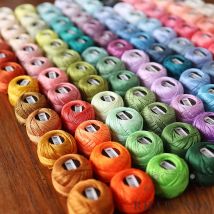 Rhapsody-Größe # 8-teiliges Set aus Baumwolle, Häkelgarn, Stickerei, Bastelnadel, Kreuzstich, ägyptische Baumwolle, merzerisiert, 12 Bälle
