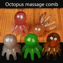 Neue Harz Octopus Kamm Nette Kopf Massage Haarpflege Meridian Schaben Kopfhaut Massage Akupunktur SPA Gua Sha Gesundheit Massage Werkzeug