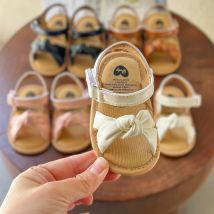Kleinkind Baby Mädchen Jungen Sandalen Komfort Premium Sommer Outdoor Casual Strandschuhe mit Blumenschleife Anti-Rutsch-Gummisohle Neugeborene