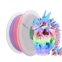 Rainbow 3D-PLA-Druckerfilament 1,75 mm, mattes 3D-PLA-Druckfilament +/-0,03 mm, 1 kg/2,2 lbs Macaron-Farbverlauf 1 kg