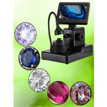500X Digital Microscope 720P 4.3 Inch Display High Definition 300,000 Pixels Diamond Waist Size Detect Microscope for Jeweler