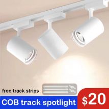 Led Track Light Spot 220V COB Ceiling Track Lamp Rail Lighting System Set Rails Spot For Clothing Shop Living Room Store Home