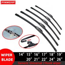 Spazzola tergicristallo per auto Spazzola tergicristallo universale a forma di J/U senza telaio e non montata 14"15"16"17"18"19"20" 21"22"24"26" 1PC