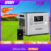 AFERIY AF-P210 Stazione di Alimentazione Portatile 2400W, Generatore Solare 2048Wh con Batteria LiFePO4, Backup Domestico, Alimentazione Mobile per Campeggio all'Aperto