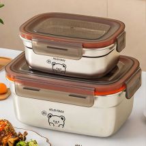 WORTHBUY Lebensmittel-Frisch halte box mit großer Kapazität 304 Edelstahl-Lebensmittel vorrats behälter Kühlschrank versiegelte Lebensmittel konservierung sbox