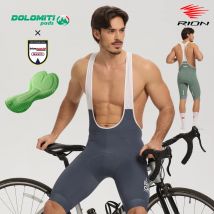 RION Männer Radfahren Shorts Fahrrad Strumpfhosen MTB Trägerhose Hohe Dichte Dolomiti 8 Stunden Pad Straße Reiten Fahrrad Kleidung Männlich Atmungsaktiv