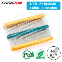 121 valori 100 pezzi 1/4W 1% 1ohm - 4,7M Resistori a film metallico 1/4 Watt Resistenza fissa MF ad alta precisione 100 220 330 1K 10K ohm
