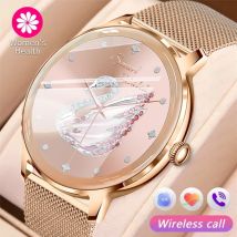 Android Echte AMOLED-Smartwatch für Damen, 1,32 Zoll, GPS-Sportbildschirm, immer auf dem Display, Bluetooth-Anruf, Smartwatch, 2025, neu
