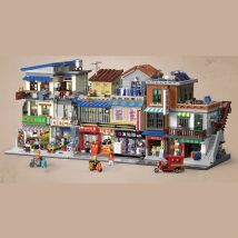 Stadt Stadt Dorf Straße Gemeinschaft Architektur Bausteine Wage Earner Vermietung Haus Leben Kreis Shop Modell Ziegel Spielzeug