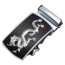 Men Belt Head Golden Buckle silver Leisure Business Accessories Automatic ratchet Width 3.5CM Luxury Fashion Pu leather