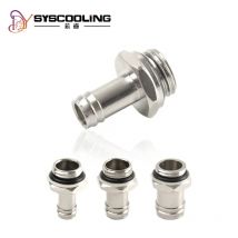 Syscooling Pagoda Connector water cooling fittings hose G1/4 thread Barb fitting for ID 6mm 8mm 10mm soft tube copper fitting