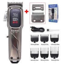 Kemei KM-1550 Professioneller Haarschneider für Männer, LED-Anzeige, geräuscharm, kabellos, USB-Schnittstelle, Haarschneidemaschine, Haarschneider