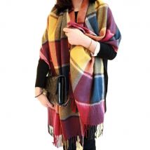 Winter Female Lattice Imitation Cashmere Scarf Autumn And Winter Thick Fashion Warm Wild Scarf Shawl