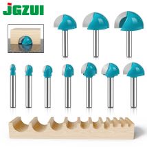 1Pc 6mm Schaft Router Bit Set Hartmetall-schaftfräser Werkzeug Lange Klinge Runde Nase Bit Core Box Vhm CNC Radius Core Fräsen Bit