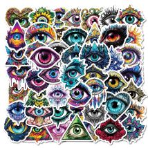 10/30/50 stücke Coole Gothic Auge Graffiti Aufkleber Aufkleber Skateboard Laptop Motorrad Koffer Wasserdichte Aufkleber Kinder Klassiker Spielzeug