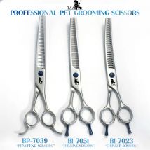 TAA Hundeschere Professionelle Haustierschere Hundepflegeschere Gebogenes Design Präzises Trimmen Scharf & Langlebig
