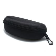 12 stücke/1 stücke Schwarz Tragbare Zipper Karabiner Sonnenbrille Fall Schutz Box Harte Brillen Fall Travel Pack Gläser fall