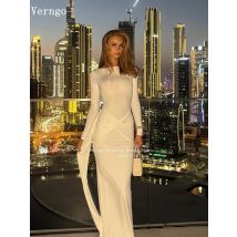 Verngo Yellow Crepe Evening Dress O Neck Full Sleeves Mermaid Modern Prom Gowns Women Simple Party Gowns Customized