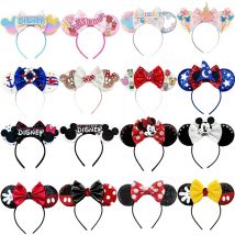 Disney Mickey Mouse Ohr Stirnband für Erwachsene Bogen Punkte Minnie Maus Haar bänder Mädchen Party Disneyland Frauen Haarschmuck Geschenke