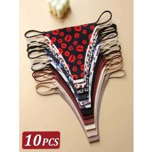 10Pcs Nahtlose Tanga Frauen Dünnen Riemen Niedrige Taille Hohe Flexibilität Höschen Sexy Unterwäsche Damen Briefs T-zurück Bequeme frauen
