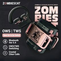 Zombiescat B9 OWS TWS Drahtlose Kopfhörer Open Ear/In Ear Dual Functional Bluetooth 5.4 Ohrhörer mit Mikrofon Stereo HD Call Kopfhörer
