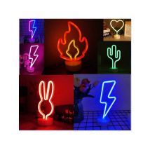 Dekorative LED-Neonlichter für den Schreibtisch, Halloween-Geschenke, Party-Tischlampen, Kreation der Raumatmosphäre, angetrieben über USB oder Batterien