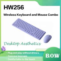 BOL HW256 Set tastiera e mouse wireless ultrasottili, set wireless 2.4G, 96 tasti