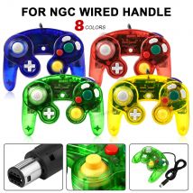 Transparentes kabelgebundenes Gamepad für GameCube NGC Wired Joypad Controller für NGC Classic Joystick Retro Game Handle für NGC Accessori