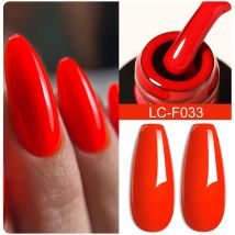 LILYCUTE Fluorescencyjny żel do paznokci Pomarańczowy Czerwony Neonowy Jasny Kolor Letnia Seria Soak Off Do Manicure Nail Art Lakier Żelowy UV